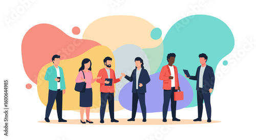 Diverse business team collaborating, ideal for websites, presentations, and marketing materials.