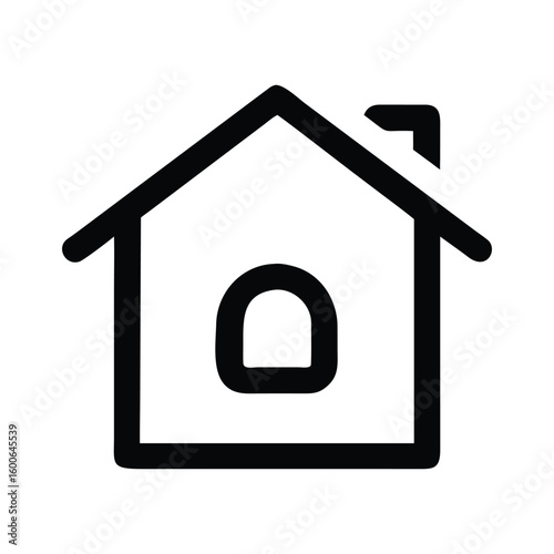 Simple home icon conveys shelter and comfort