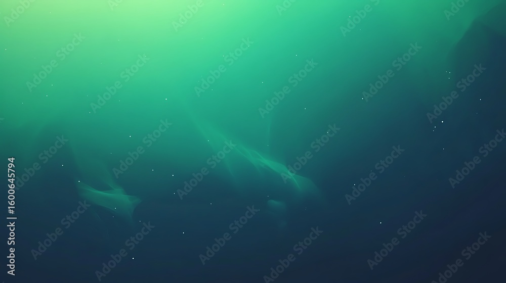 Naklejka premium Abstract teal gradient background with light streaks and subtle stars for modern design