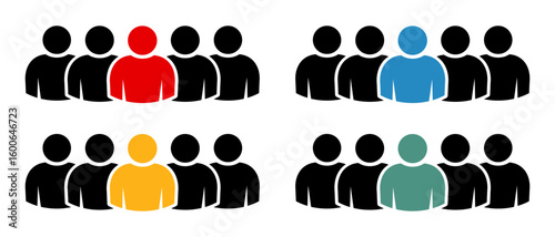 Symbol, ikona ludzi. Plik wektorowy.
