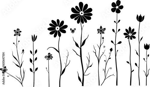 Silhouette Flower collection 
