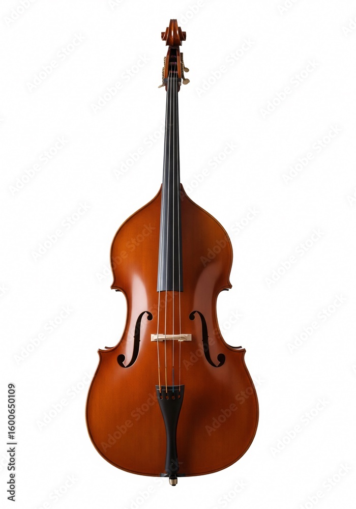 Naklejka premium Double Bass on white background isolated