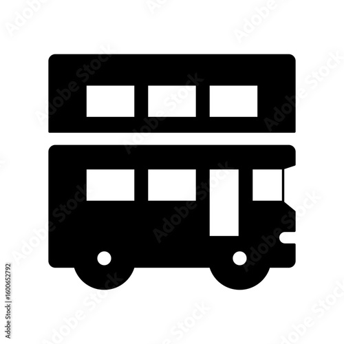 double decker bus transport icon

