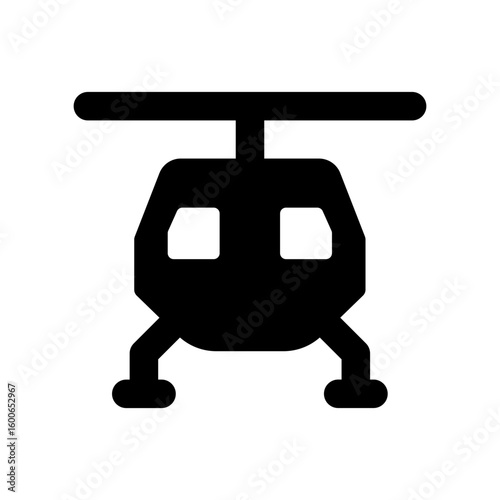 helicopter aviation transport icon

