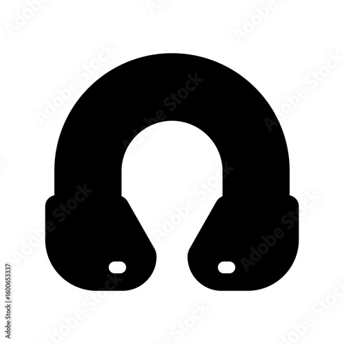 neck pillow silhouette vector travel comfort icon
