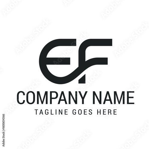 Creative Letter EF or FE Modern Minimalist Vector Logo Design Templates for Brand