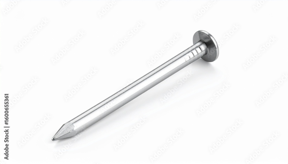 A single steel nail rests isolated—a sliver of tension with pointed intent and a flattened refusal. It is the gesture before force, an object of precision that implies violence or structure, depending A single steel nail rests isolated—a sliver of tension with pointed intent and a flattened refusal. It is the gesture before force, an object of precision that implies violence or structure, depending