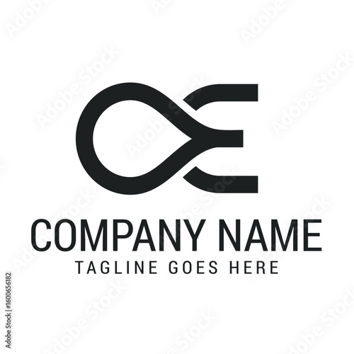 Creative Letter OE or EO Modern Minimalist Vector Logo Design Templates for Brand