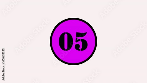 animation of 10 seconds countdown timer with dashed circle on black background.