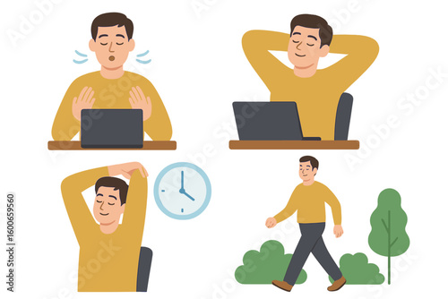 Mindful moments for relaxation and productivity during work breaks