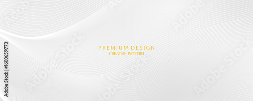 Premium background design with diagonal line pattern in grey colour. Vector white horizontal template for business banner, formal invitation backdrop, luxury voucher, prestigious gift certificate