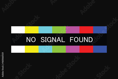 The TV has no signal, Background colorful of TV has no signal