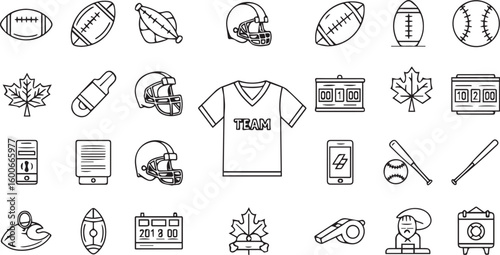 Soccer Accessories Line Icons