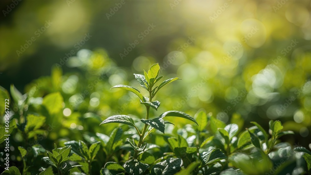 Obraz premium A lush green plant accompanied by a buddy