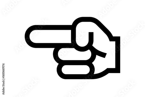 Pointing Finger Icon hand gesture direction