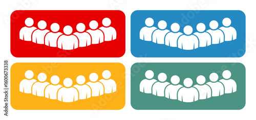 Zestaw ikon ludzi. Symbol tłumu.