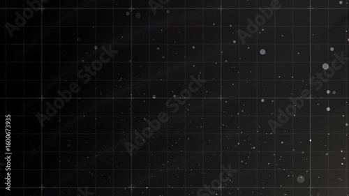 Grid mesh black gradient with stars