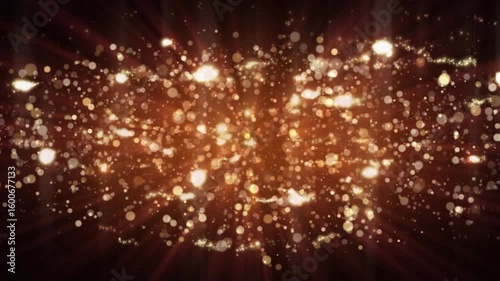 Abstract Fantasy Background Shiny Particles Dust Rays And Energy Flow Loop