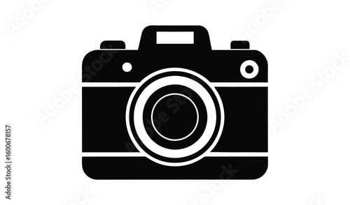 Classic black and white camera icon