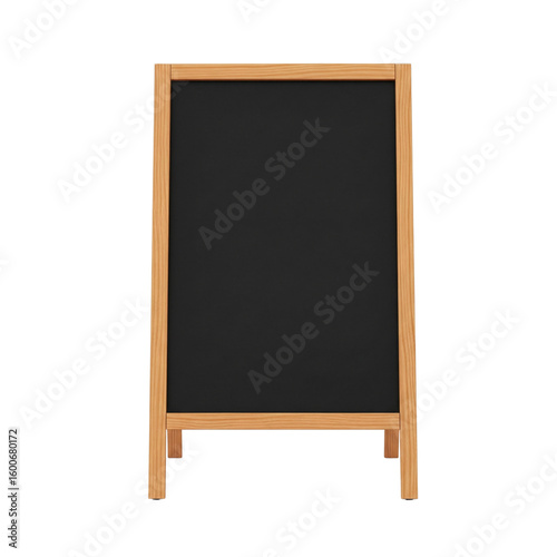 Bild auf Leinwand Blank a-frame chalkboard for restaurant menu