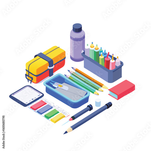 “Flat School Supplies Icon Set – Back to School Theme”
Character 