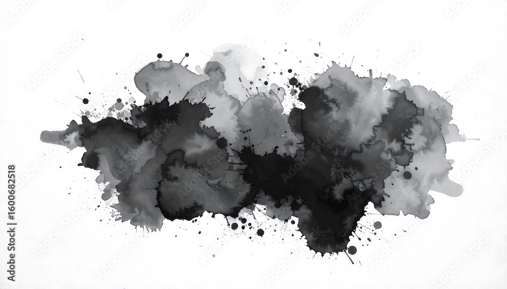 Obraz premium Abstract ink blot painting