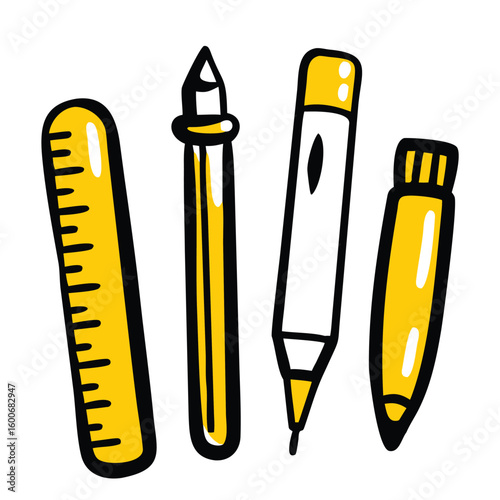 “Flat School Supplies Icon Set – Back to School Theme”
Character 