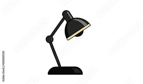 Modern black adjustable desk lamp with flexible arm