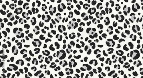 Obraz Seamless leopard print pattern in black and white for fashion and desi