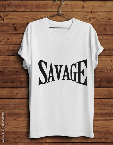 white t shirt on a hanger
