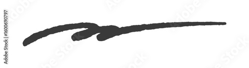 ラフでスタイリッシュな手書きの黒い線 - おしゃれな落書き風のシンプルな装飾ライン･あしらい