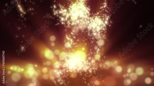 Abstract Fantasy Background Shiny Particles Dust Rays And Energy Flow Loop