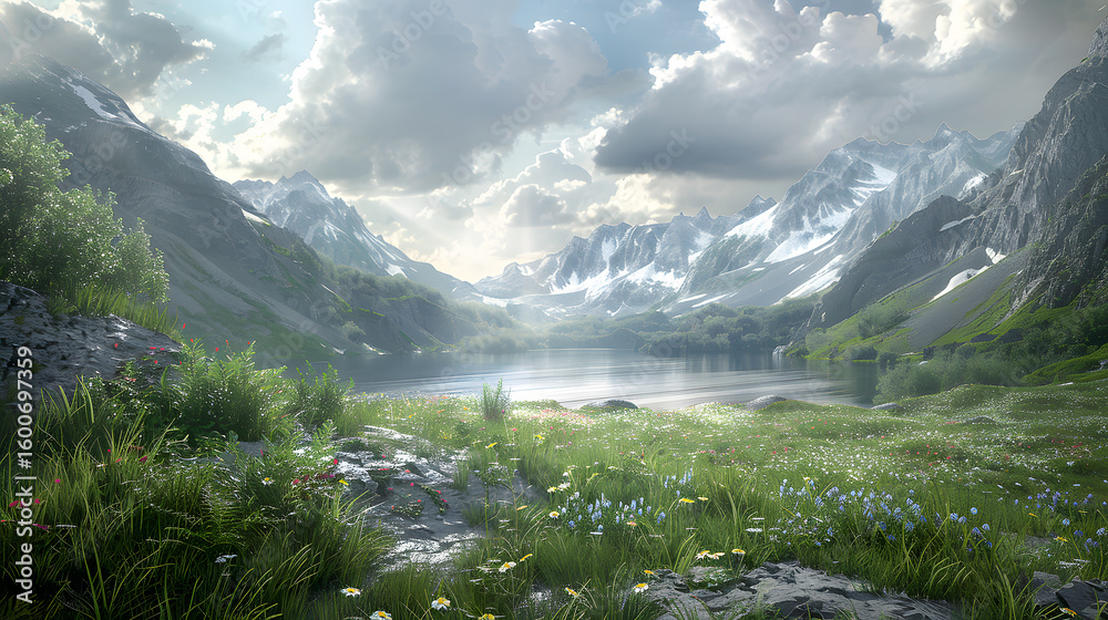 Obraz premium Environment impact futuristic, A photo capturing a futuristic landscape