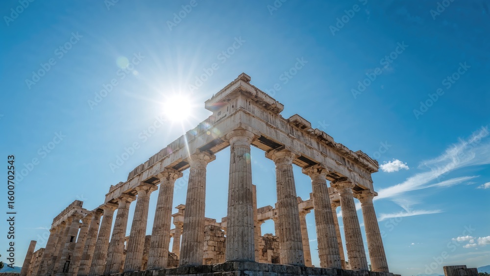 Fototapeta premium The central city site featuring the ruins of a large temple once devoted to Zeus
