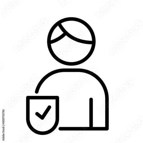 Employee protection - human resources security- vector  icon