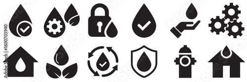 MobileComprehensive Water Safety Icon Collection for Hazard Prevention and Awareness