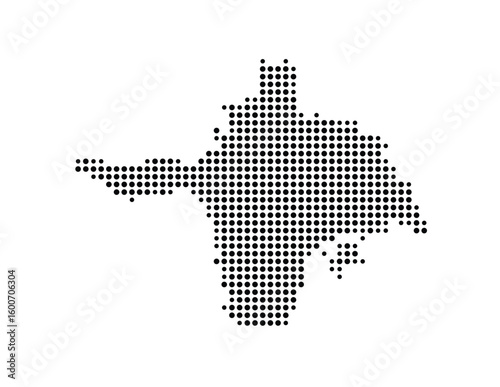 Symbol Map of the Island Hiiumaa (Estonia) showing the island with just a few black dots