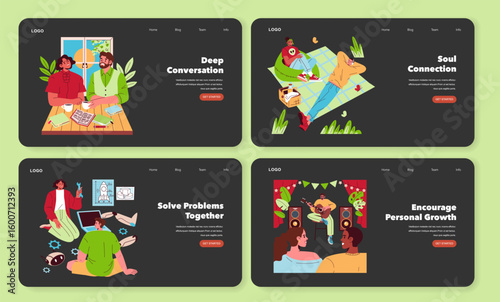 Engaging Vector Illustration of Social Interactions
