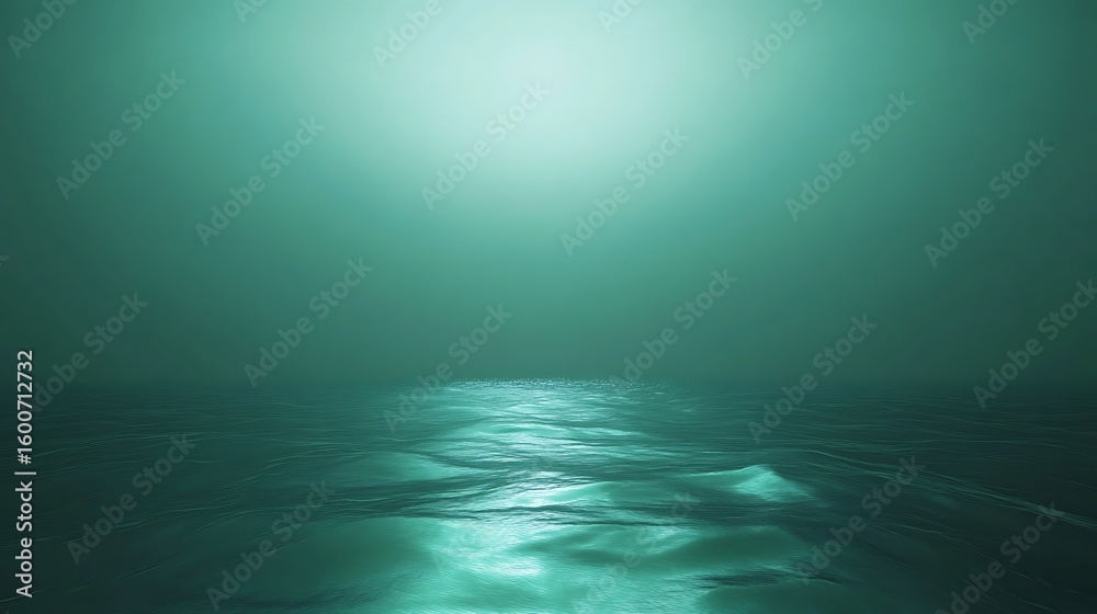 Obraz premium Underwater world with light rays reflecting on the ocean surface creating a serene scene