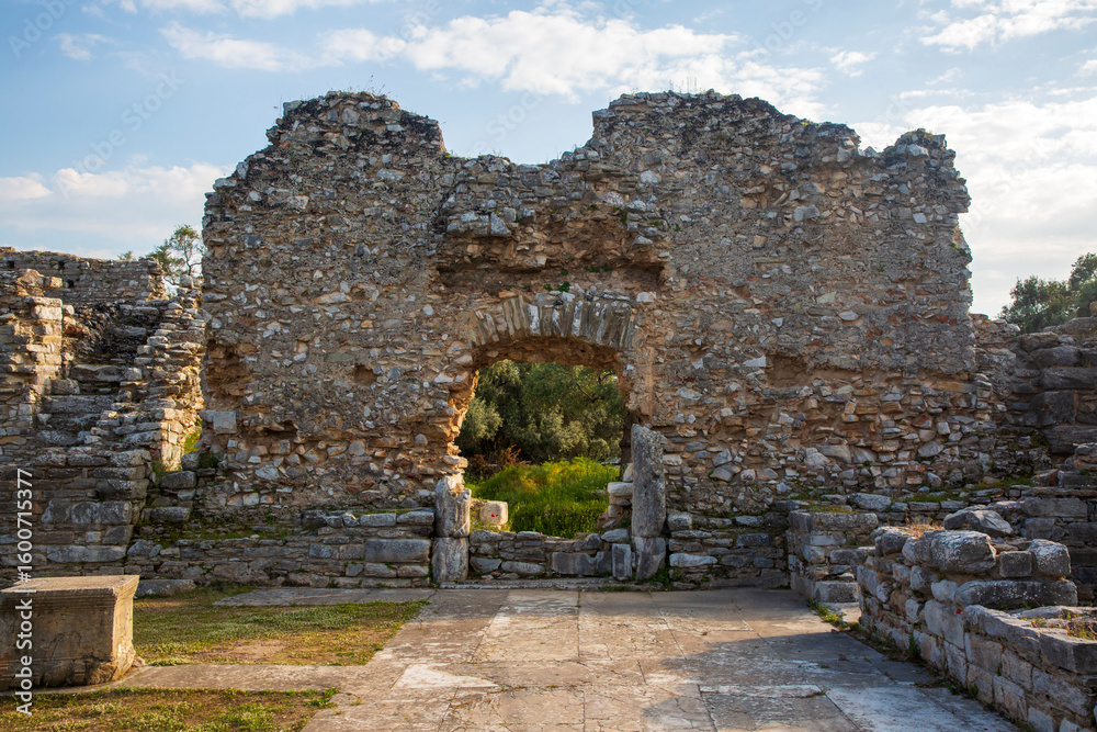 Naklejka premium Ruins of the ancient city of Iasos. Kiyikislacik town, Mugla city, Turkey country