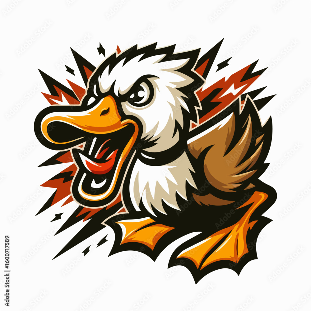 Obraz premium illustration of a vicious duck