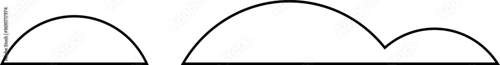 Abstract cloud linear icon Abstract cloud linear icon