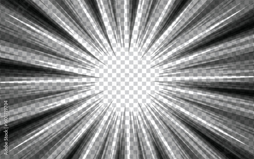 Manga comic background with halftone texture. Black and white vector illustration