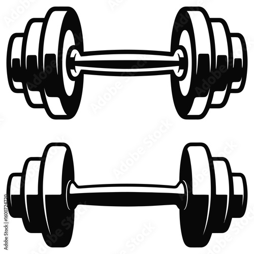 dumbbell isolated on white