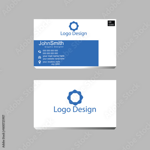 Sky Blue Business Card Template – Clean, Modern, and Professional Design for Corporate and Personal Use
