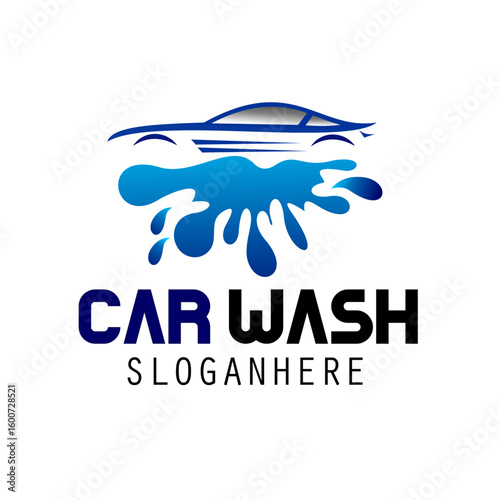 Professional car wash logo icon, automotive vector logo design and modern car wash