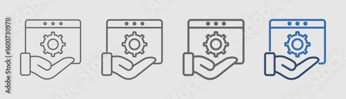 manual testing icon set outline