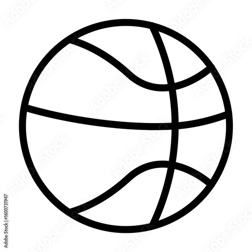 Basketball Vector Line Icon Design