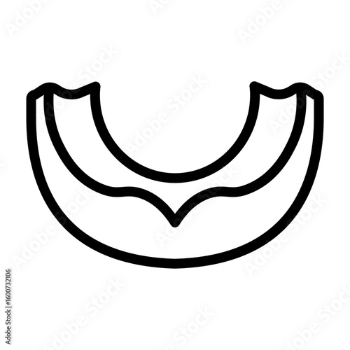 Mouth Guard Vector Line Icon Design