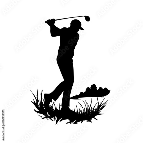 golf player silhouette